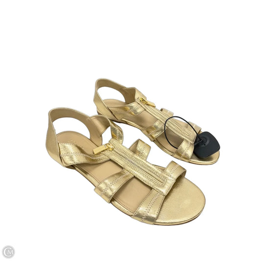 Sandals Designer By Michael Kors In Gold, Size: 8.5