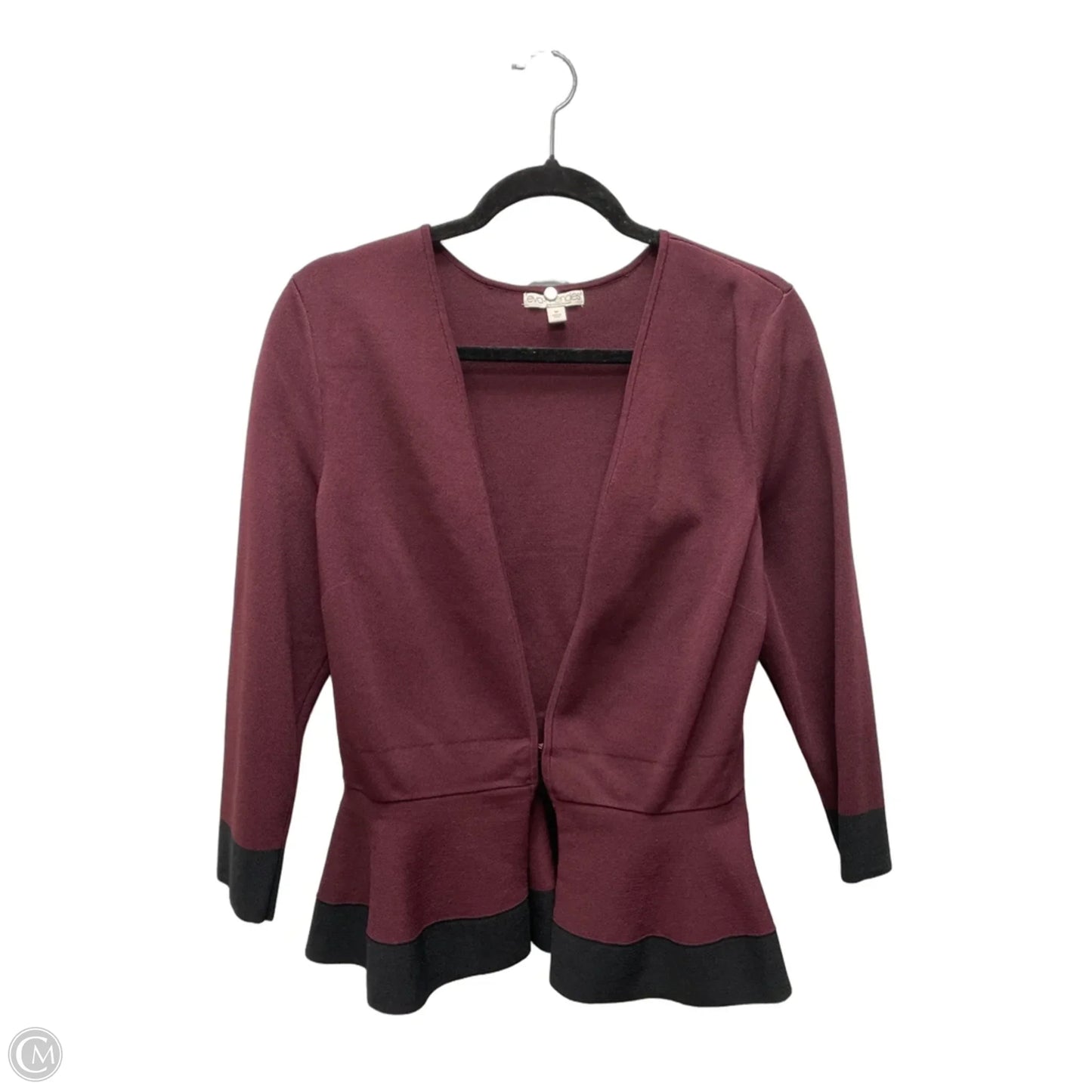 Cardigan By Eva Mendes In Black & Purple, Size: M