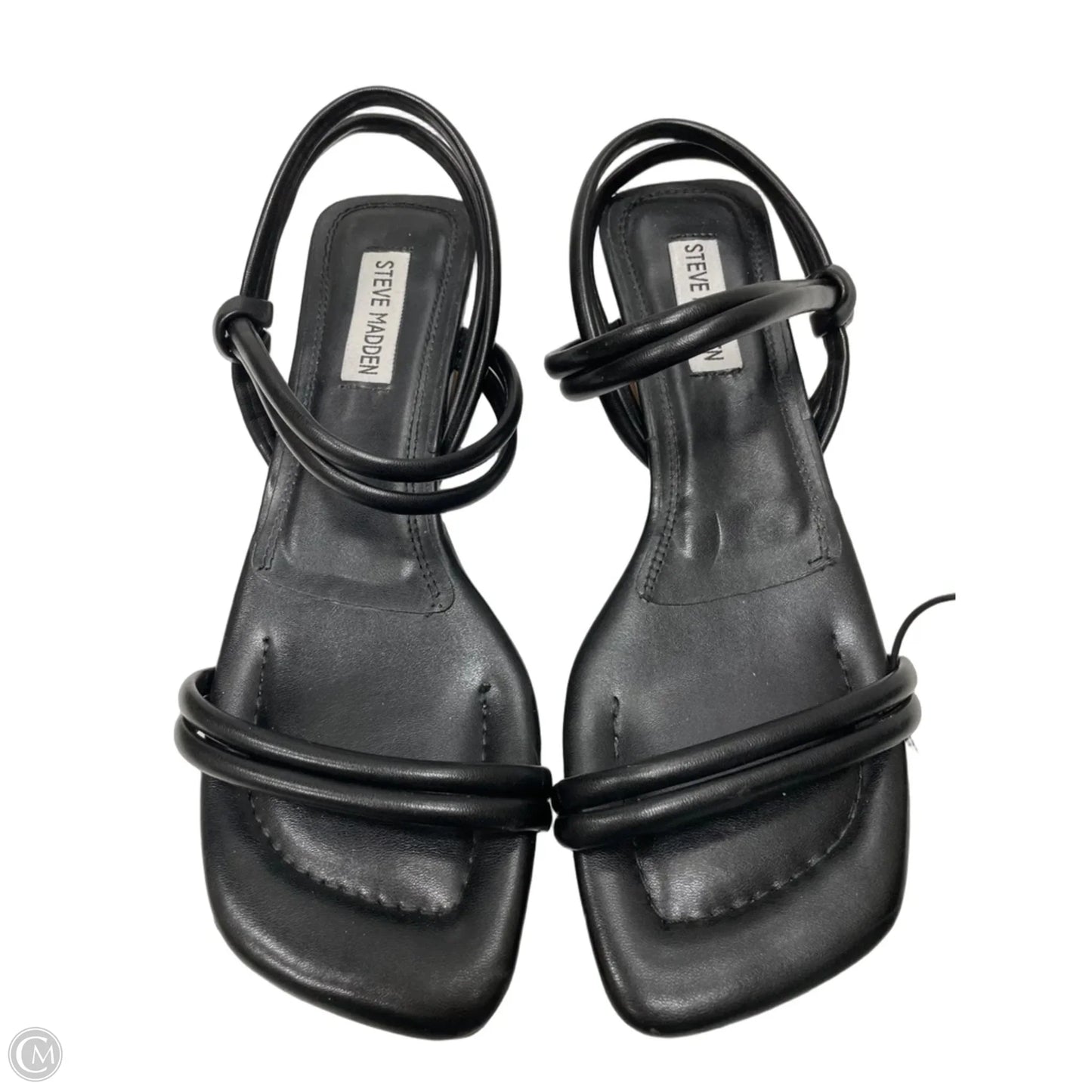 Sandals Heels Block By Steve Madden In Black, Size: 7.5