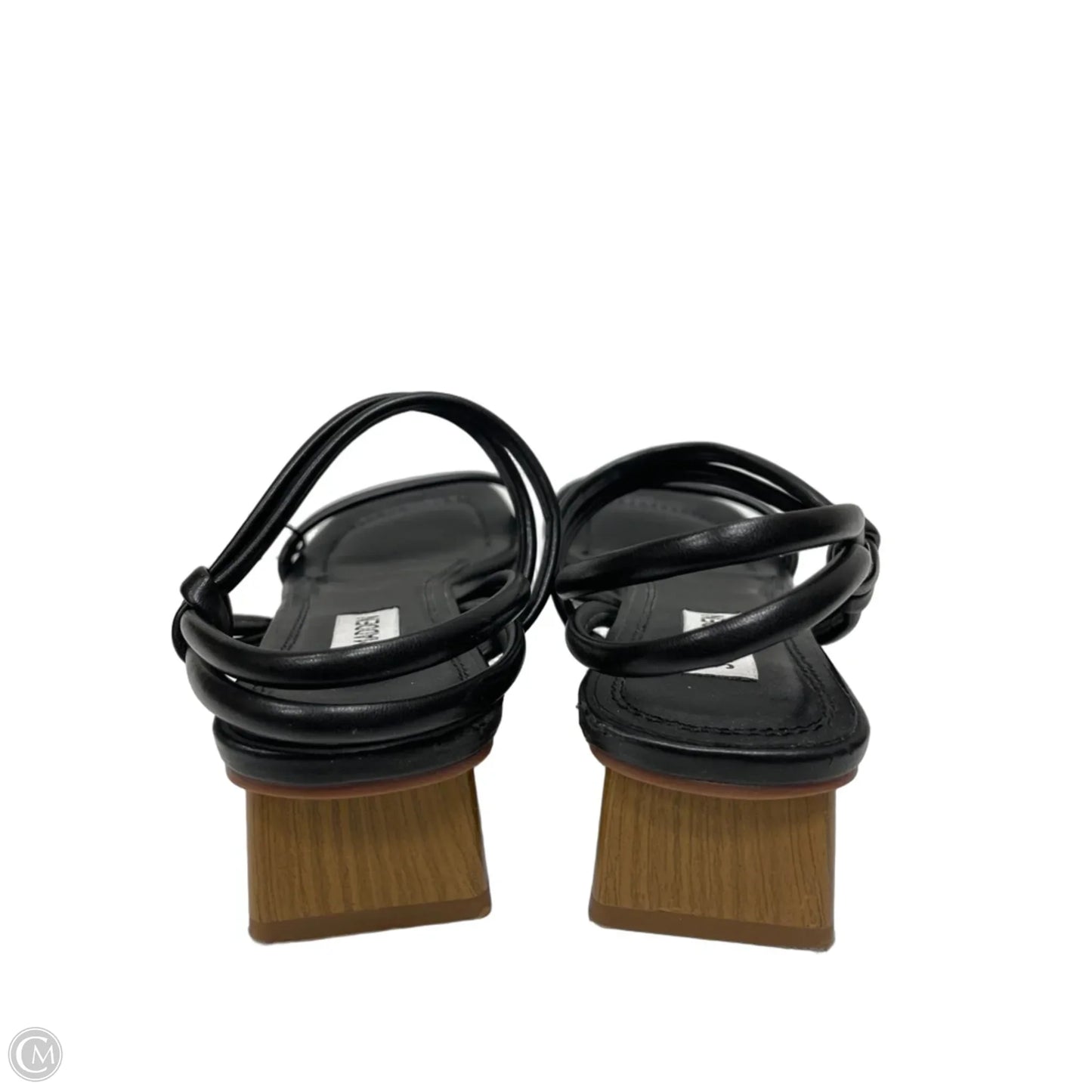 Sandals Heels Block By Steve Madden In Black, Size: 7.5