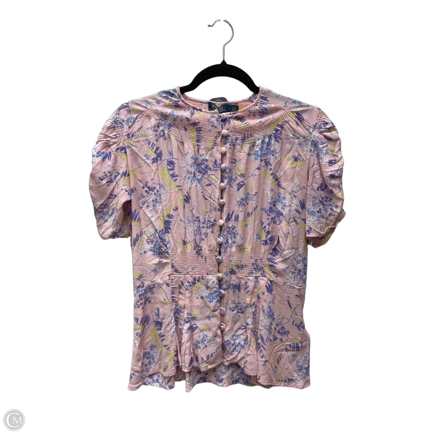 Top Short Sleeve By Polo Ralph Lauren In Floral Print, Size: S
