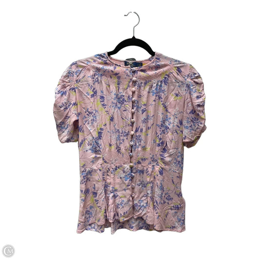 Top Short Sleeve By Polo Ralph Lauren In Floral Print, Size: S