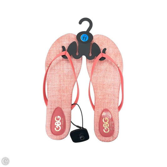 Sandals Flats By Clothes Mentor In Coral, Size: 11