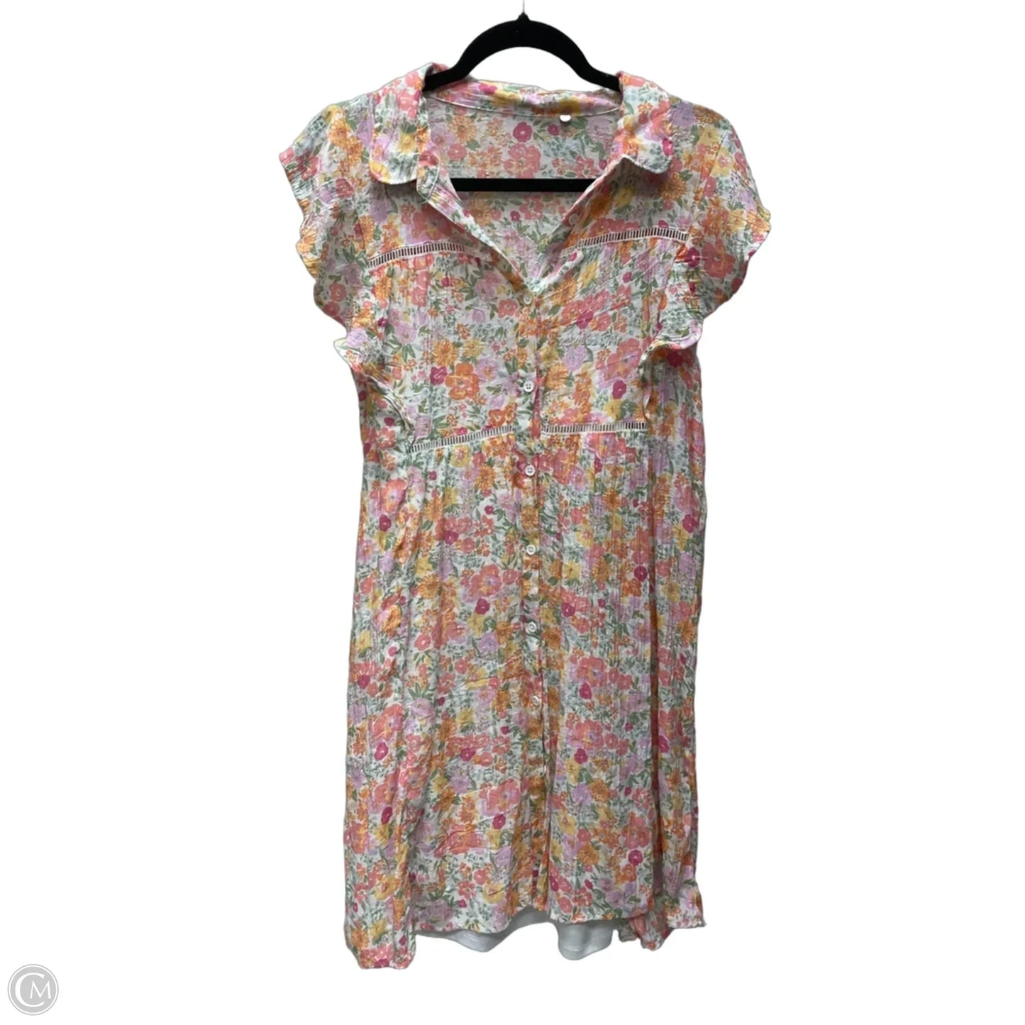 Dress Casual Midi By Clothes Mentor In Floral Print, Size: M