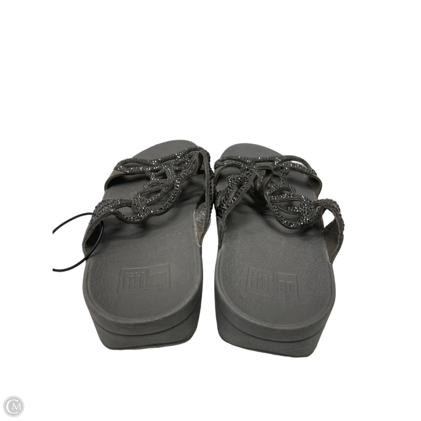 Sandals Heels Wedge By Fitflop In Grey, Size: 9