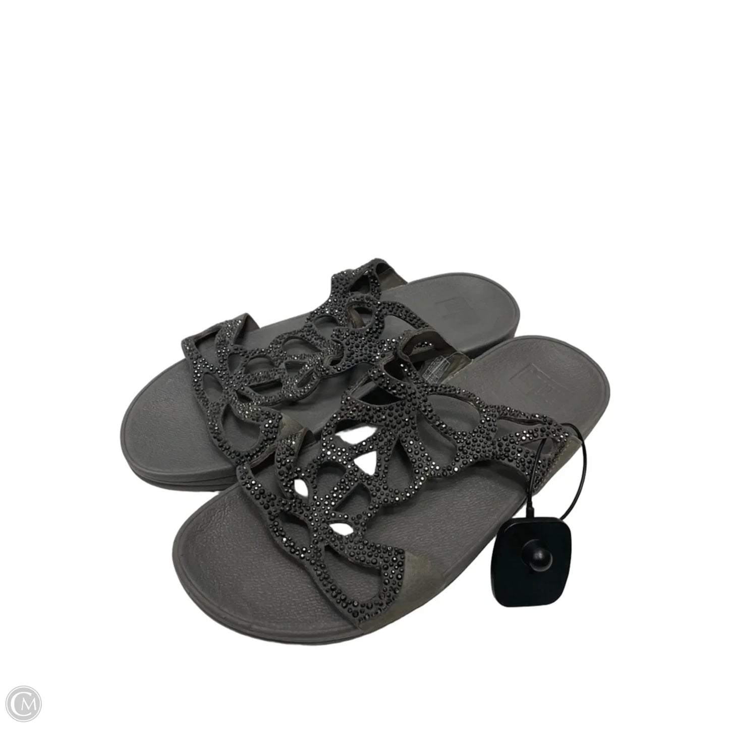 Sandals Heels Wedge By Fitflop In Grey, Size: 9