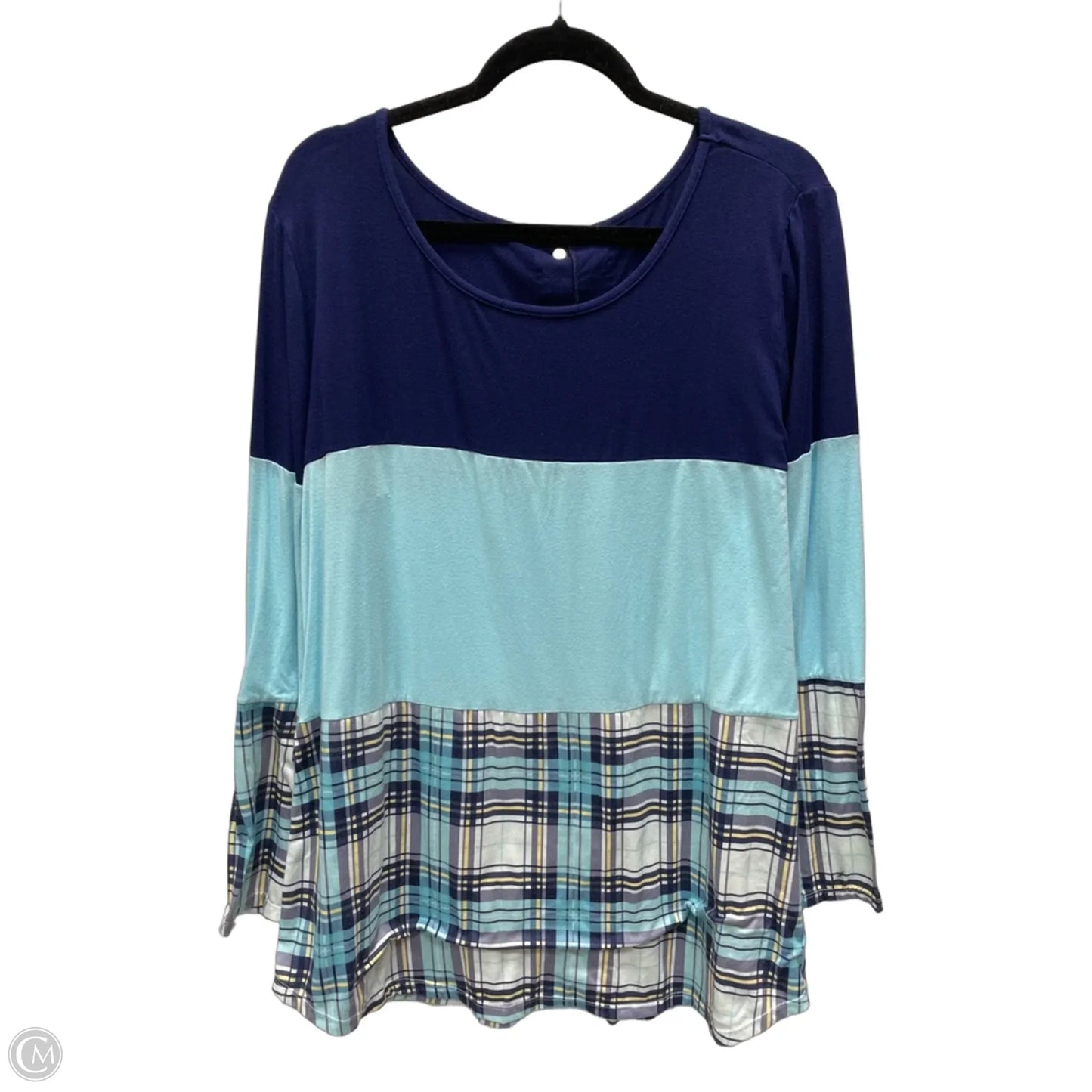 Top Long Sleeve By Clothes Mentor In Blue, Size: 2x