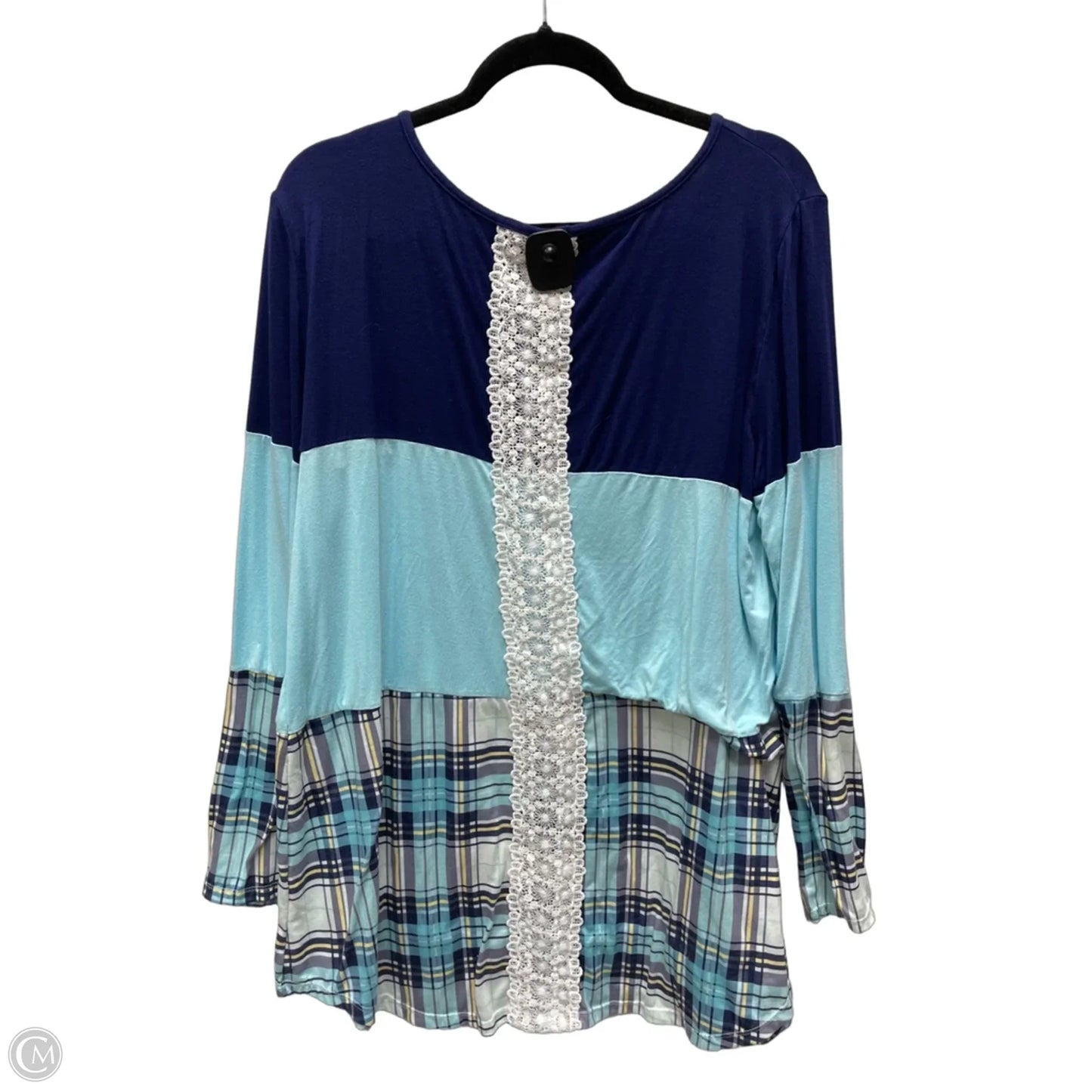 Top Long Sleeve By Clothes Mentor In Blue, Size: 2x