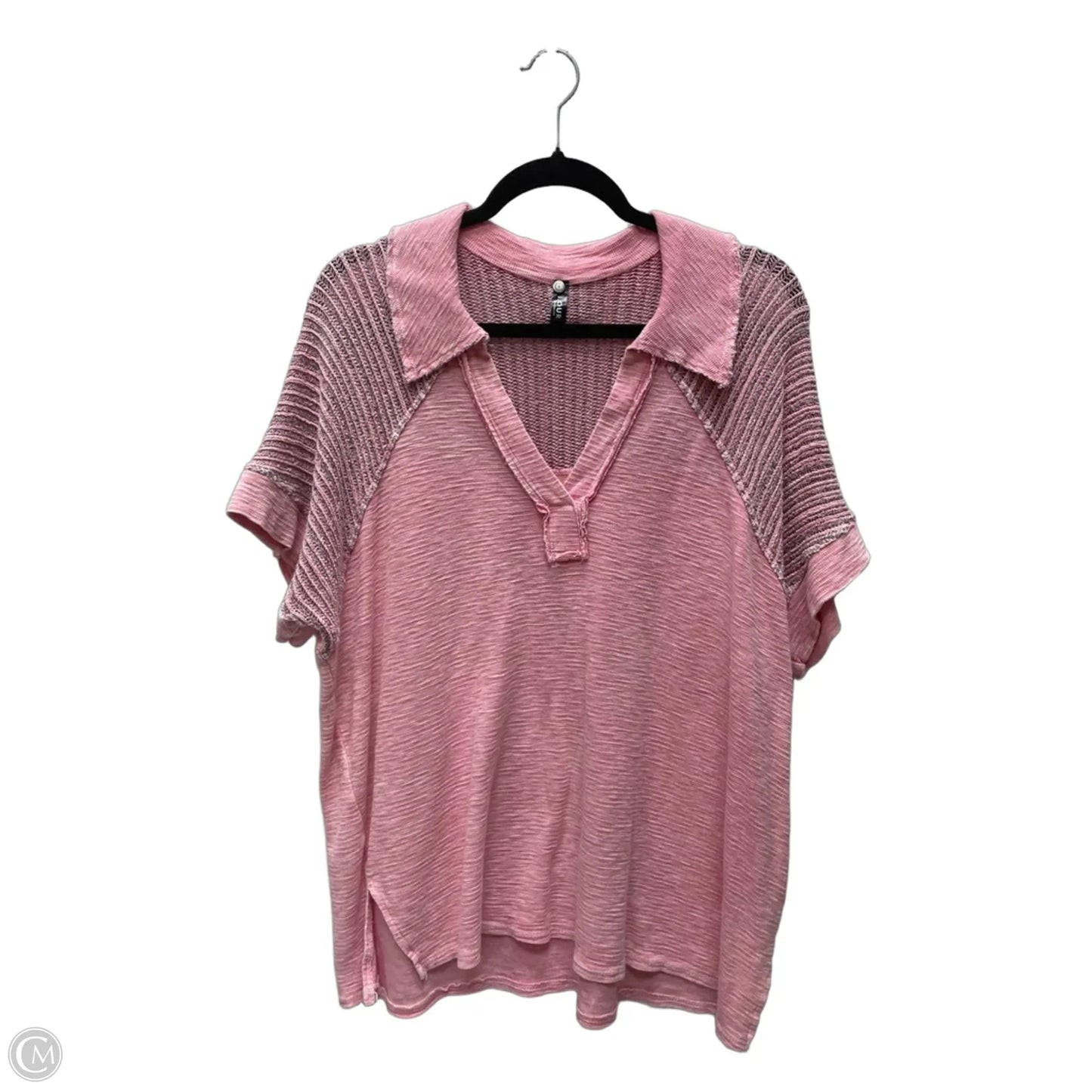 Top Short Sleeve By Clothes Mentor In Pink, Size: L