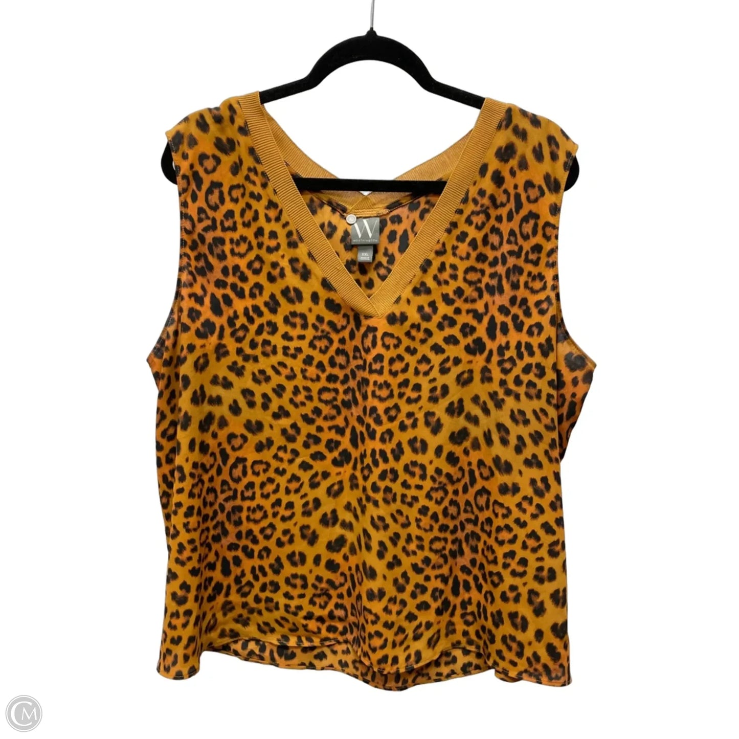 Top Sleeveless By Worthington In Animal Print, Size: 2x