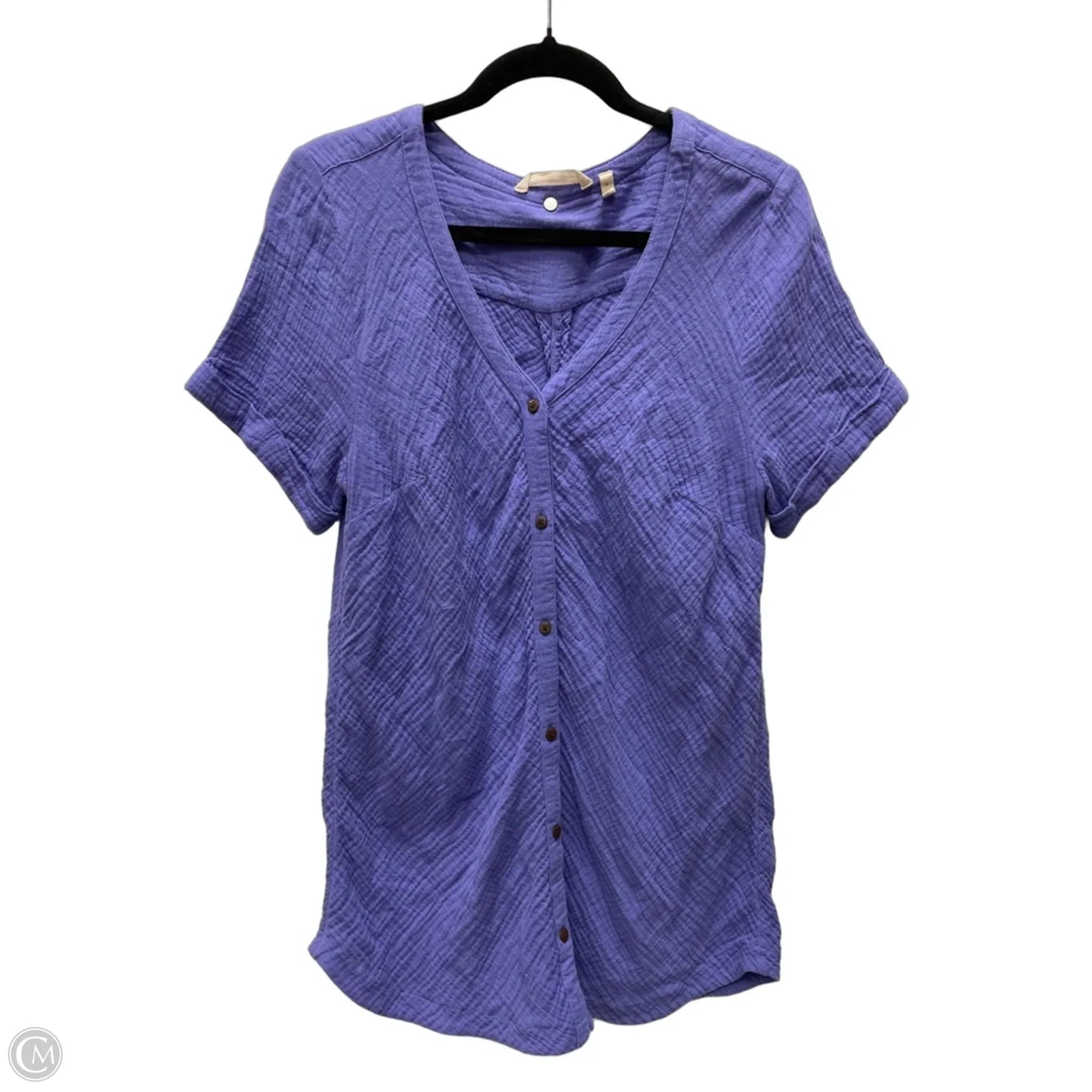 Top Short Sleeve By Soft Surroundings In Purple, Size: S