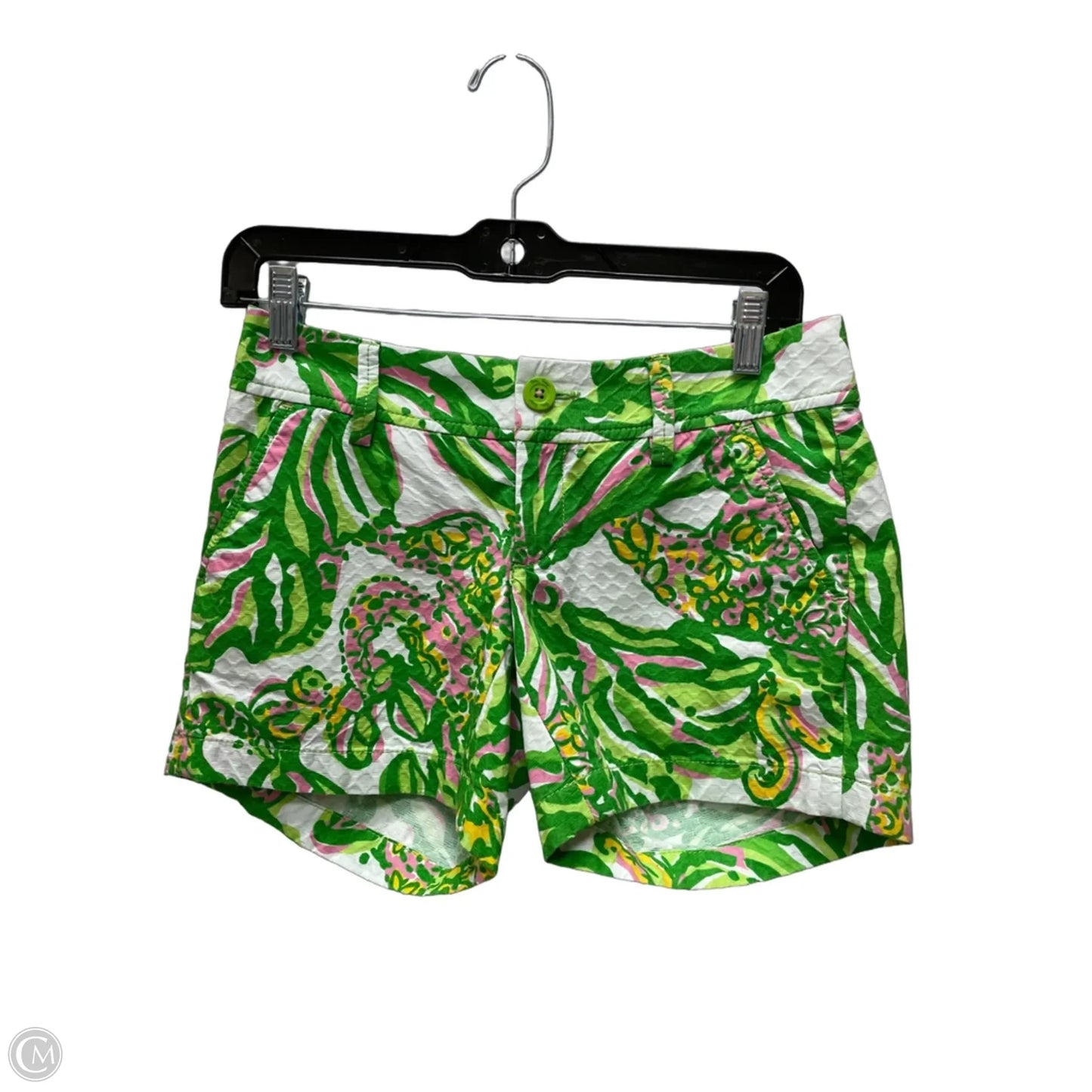 Shorts Designer By Lilly Pulitzer In Green & Pink, Size: 0