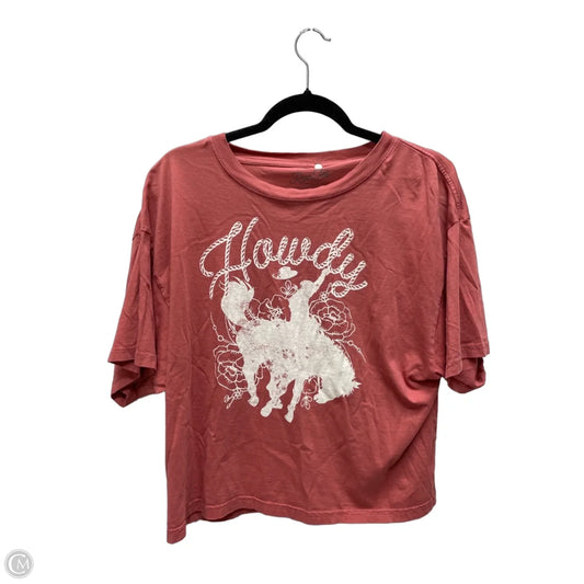 Top Short Sleeve By Clothes Mentor In Mauve, Size: M
