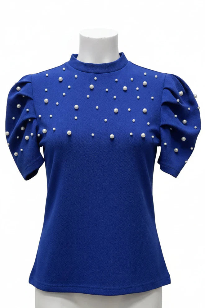 Top Short Sleeve By Shein In Blue, Size: M