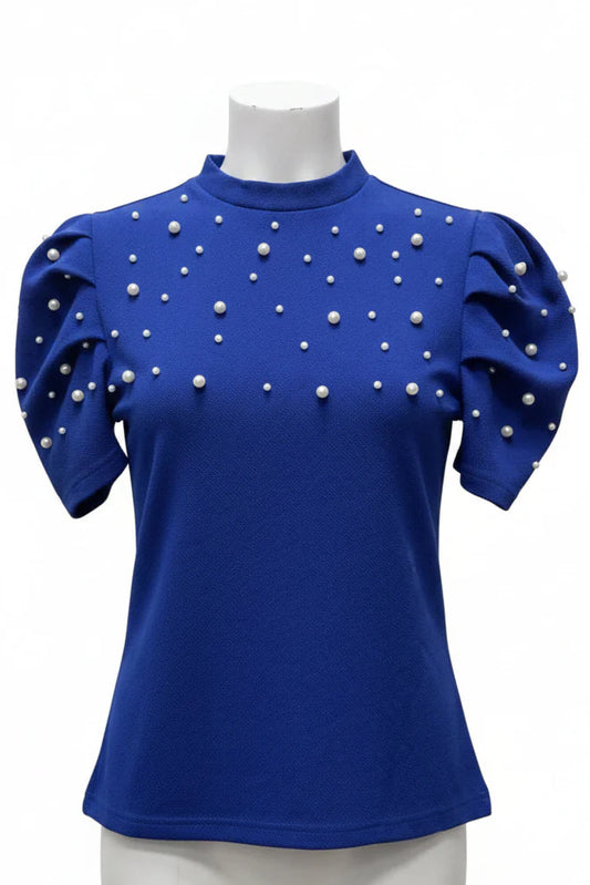 Top Short Sleeve By Shein In Blue, Size: M