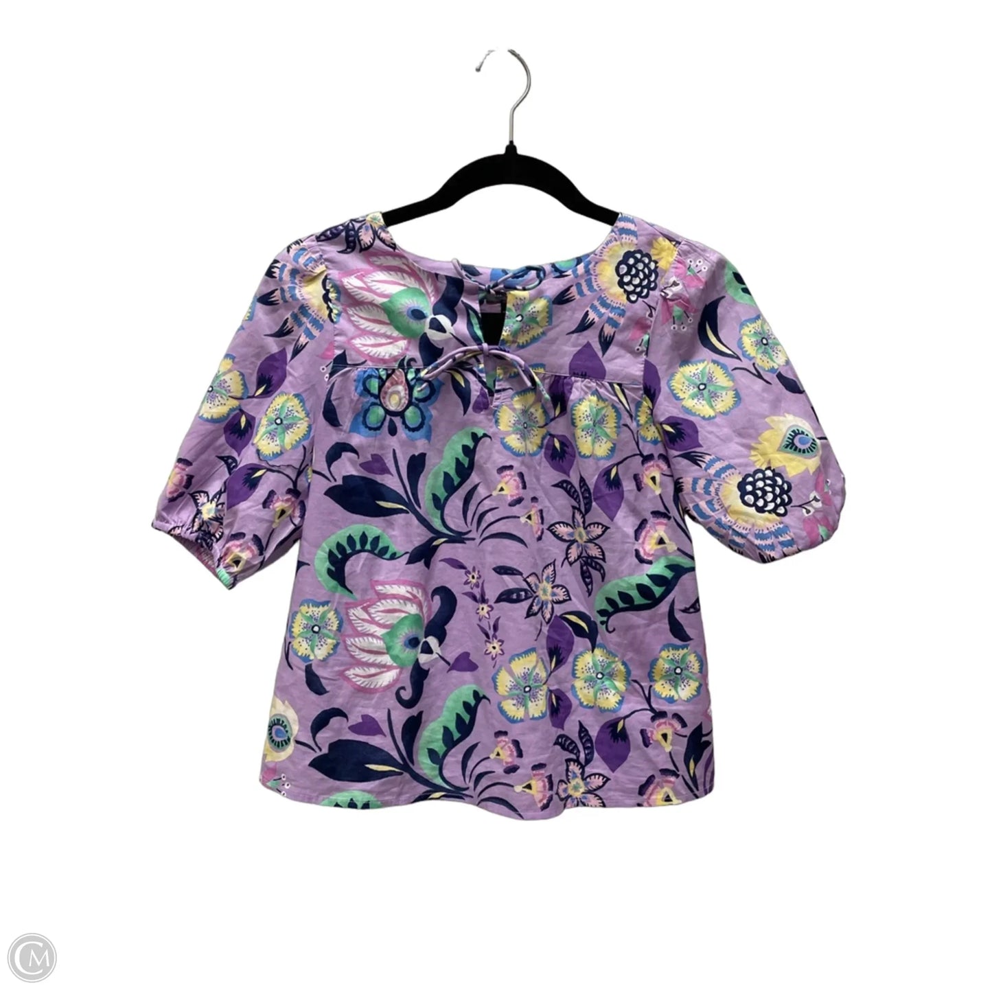 Top Short Sleeve By Talbots In Floral Print, Size: S