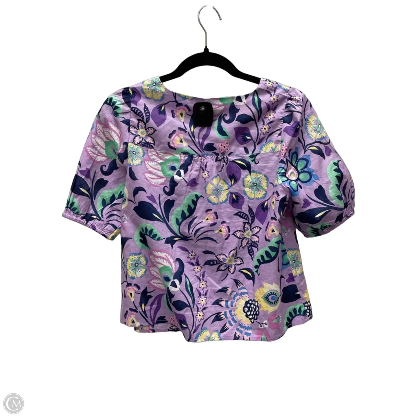 Top Short Sleeve By Talbots In Floral Print, Size: S