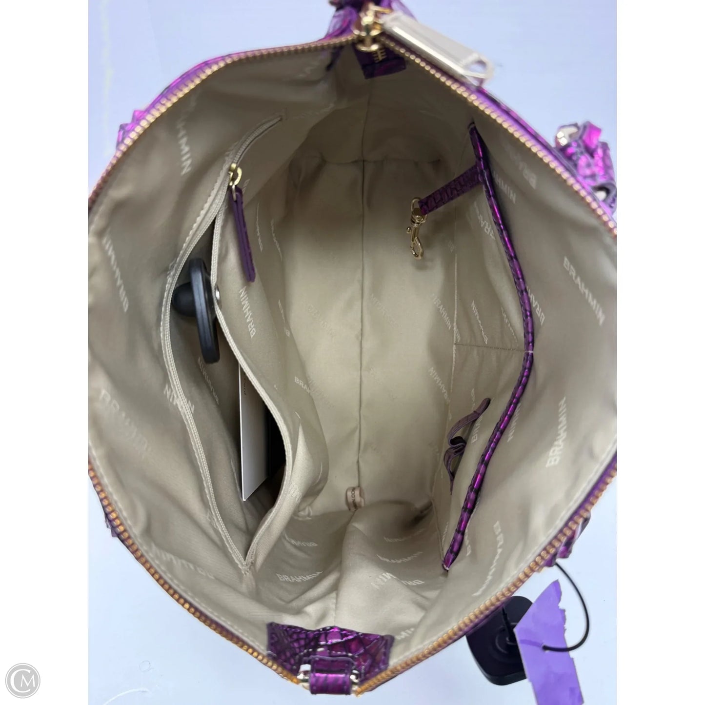 Handbag Designer By Brahmin, Size: Large