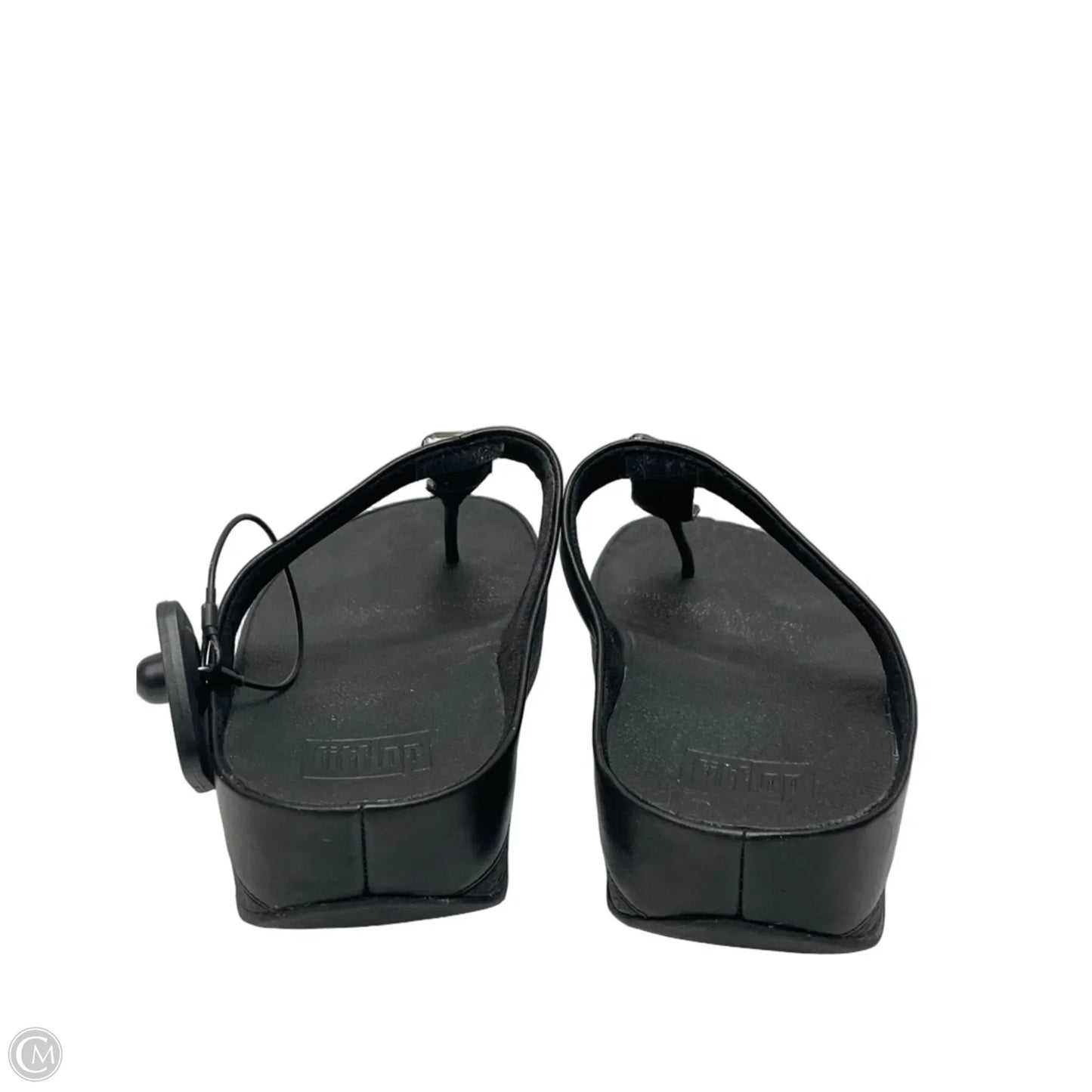 Sandals Heels Wedge By Fitflop In Black, Size: 9