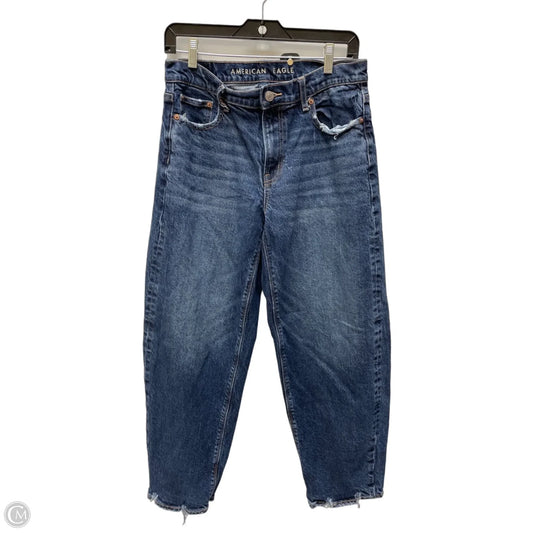 Jeans Straight By American Eagle In Blue Denim, Size: 4