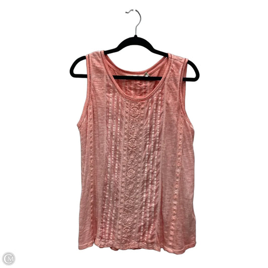 Top Sleeveless By Soft Surroundings In Coral, Size: L