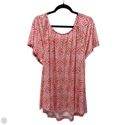 Top Short Sleeve By Lane Bryant In Multi-colored, Size: 1x