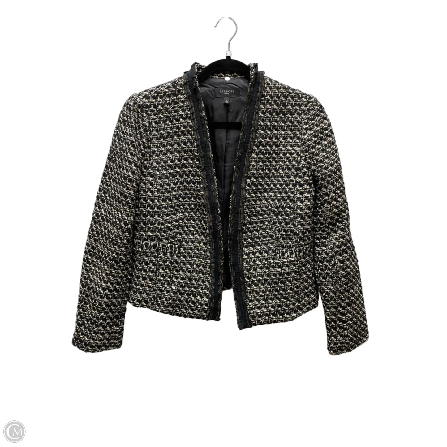 Blazer By Talbots In Black & Gold, Size: 4p