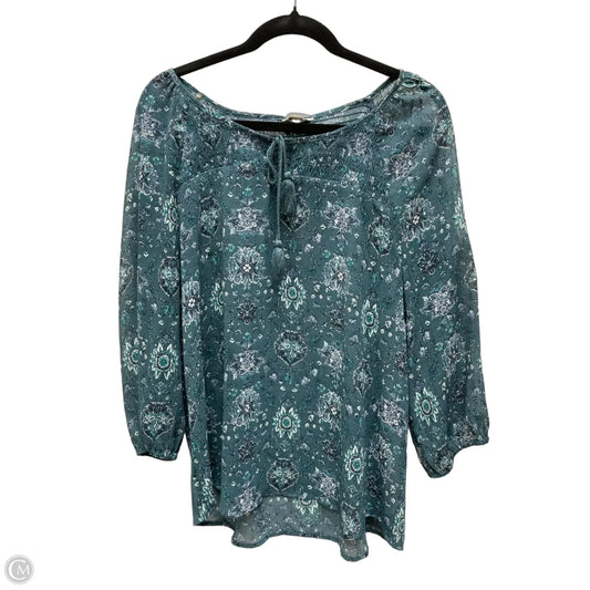 Top Long Sleeve By Sonoma In Floral Print, Size: Xl