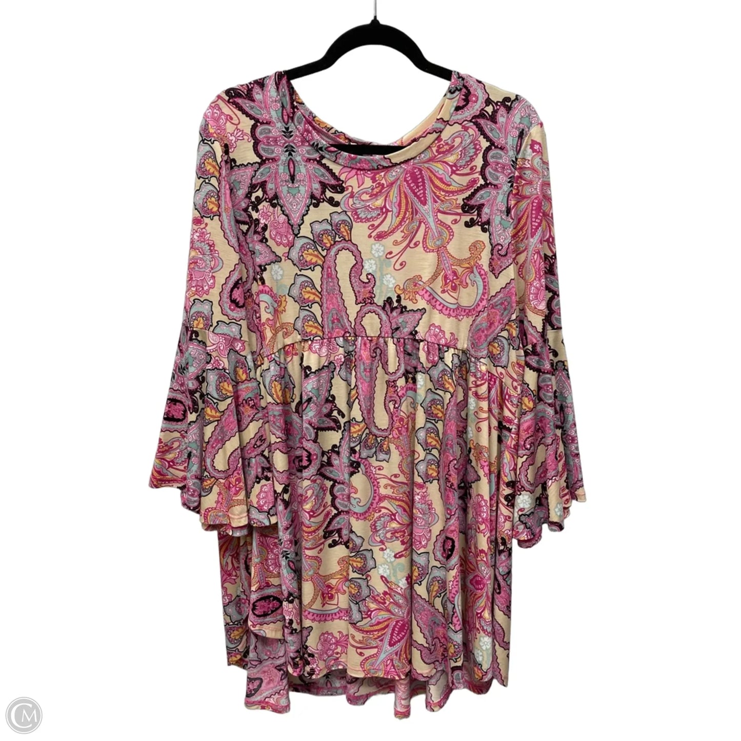 Tunic Long Sleeve By Clothes Mentor In Floral Print, Size: 2x