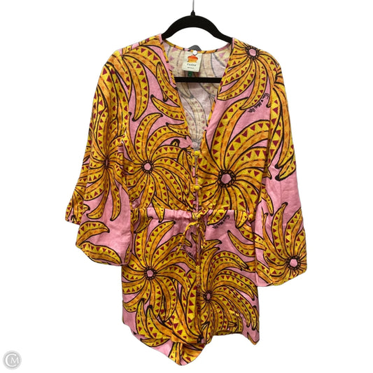 Romper By Farm Rio In Tropical Print, Size: M