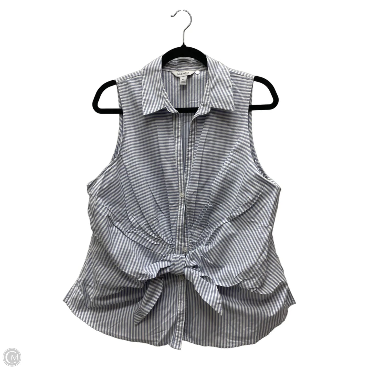 Top Sleeveless By Nine West Apparel In Striped Pattern, Size: Xl