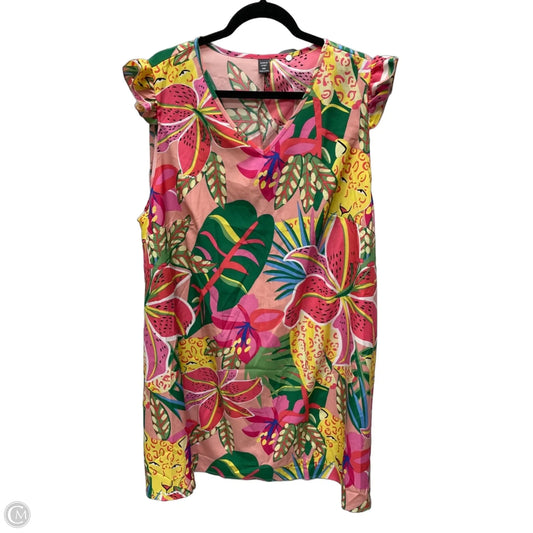 Dress Casual Short By Shein In Tropical Print, Size: 3x