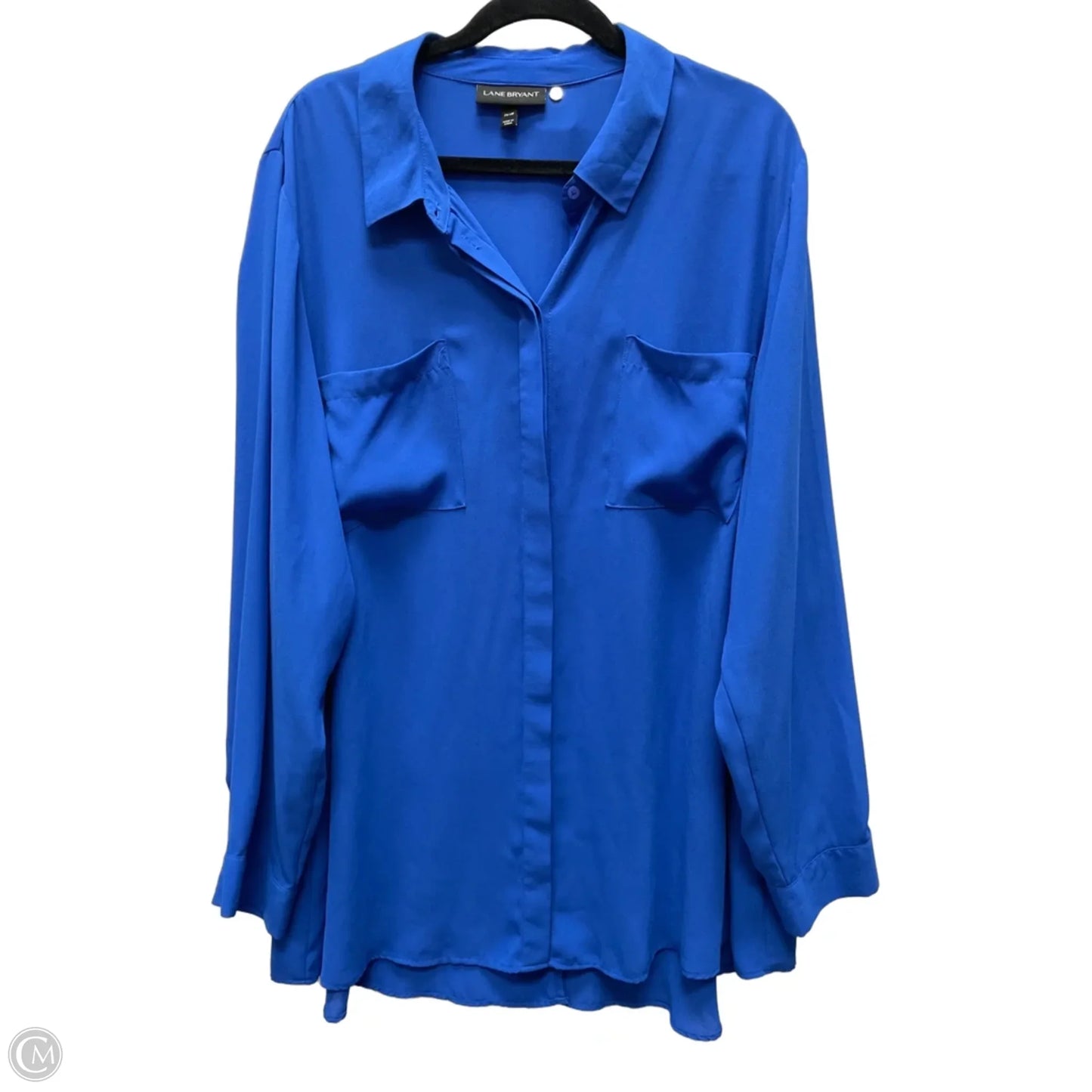 Tunic Long Sleeve By Lane Bryant In Blue, Size: 3x