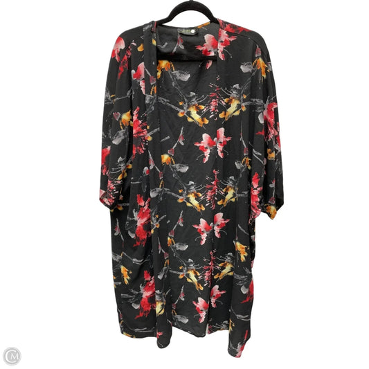 Kimono By Clothes Mentor In Floral Print, Size: L