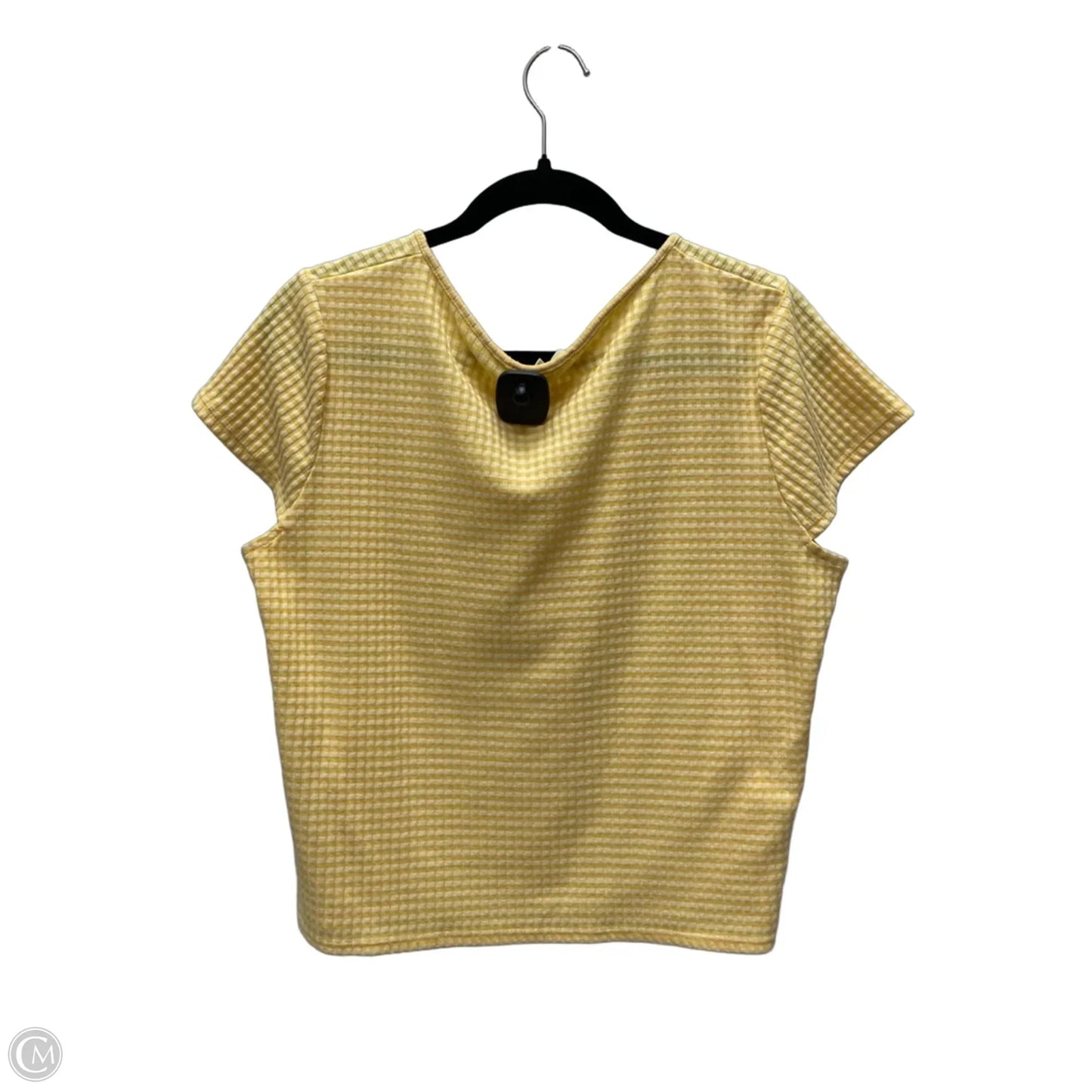 Top Short Sleeve By Madewell In Plaid Pattern, Size: Xl