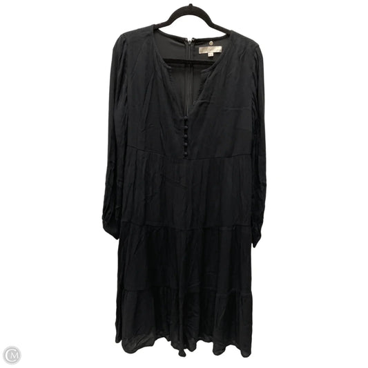 Dress Casual Midi By Loft In Black, Size: Mp