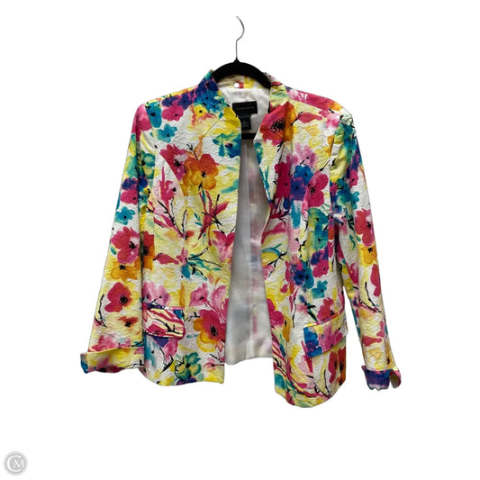 Blazer By Investments In Floral Print, Size: L
