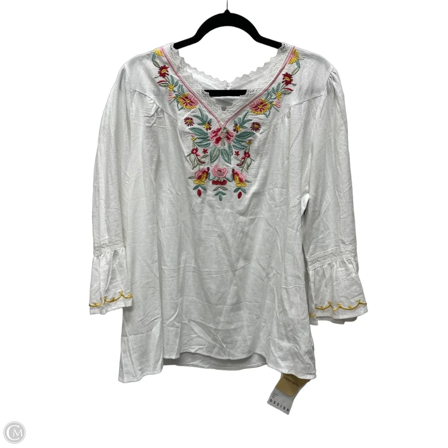 Top Long Sleeve By Clothes Mentor In Floral Print, Size: 3x
