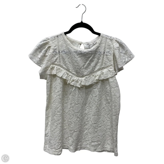 Top Sleeveless By Loft In Cream, Size: Xs