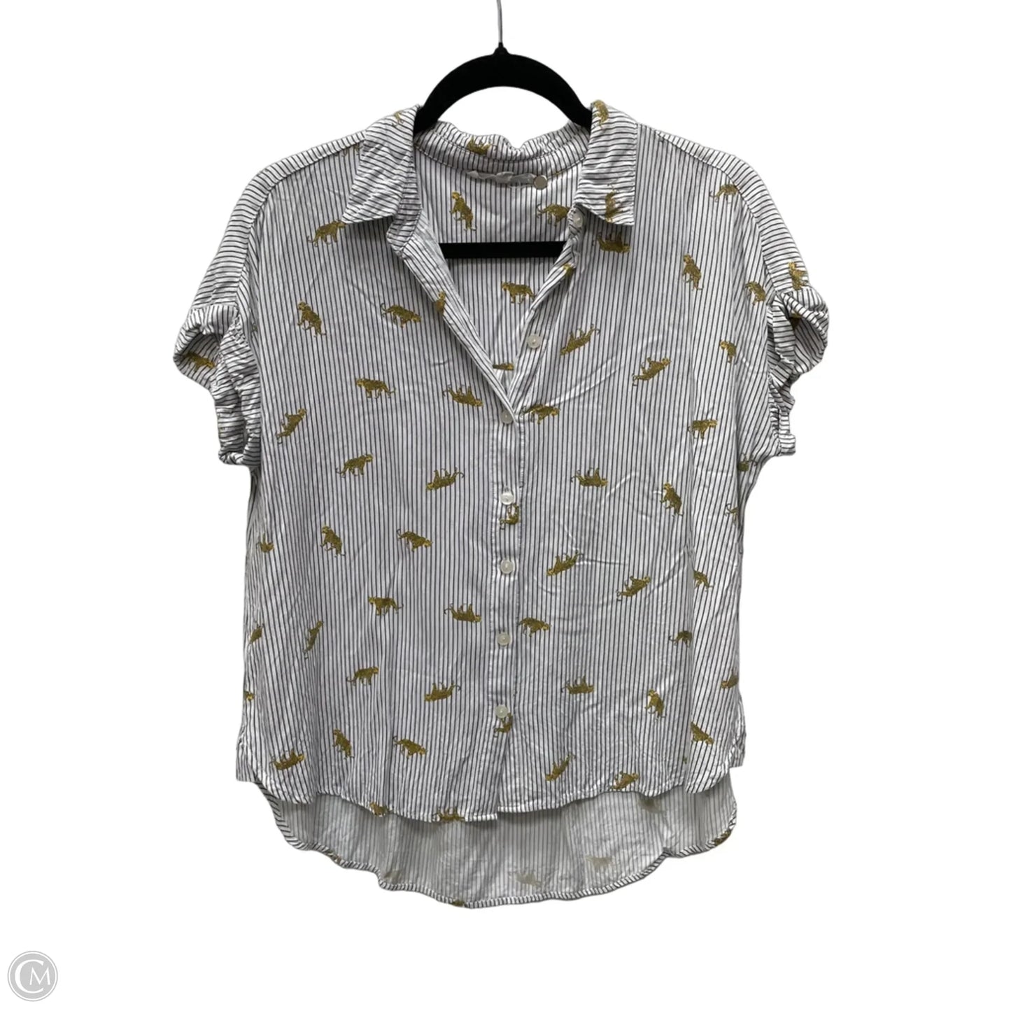 Top Short Sleeve By Jane And Delancey In Striped Pattern, Size: M