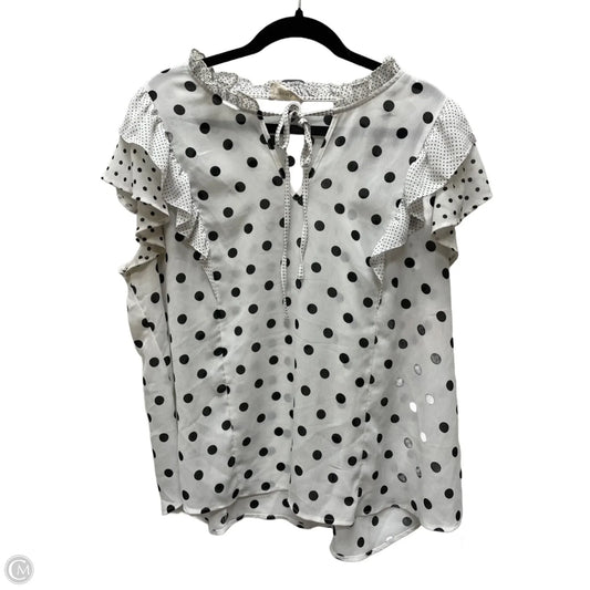 Top Sleeveless By Blu Pepper In Polkadot Pattern, Size: 2x