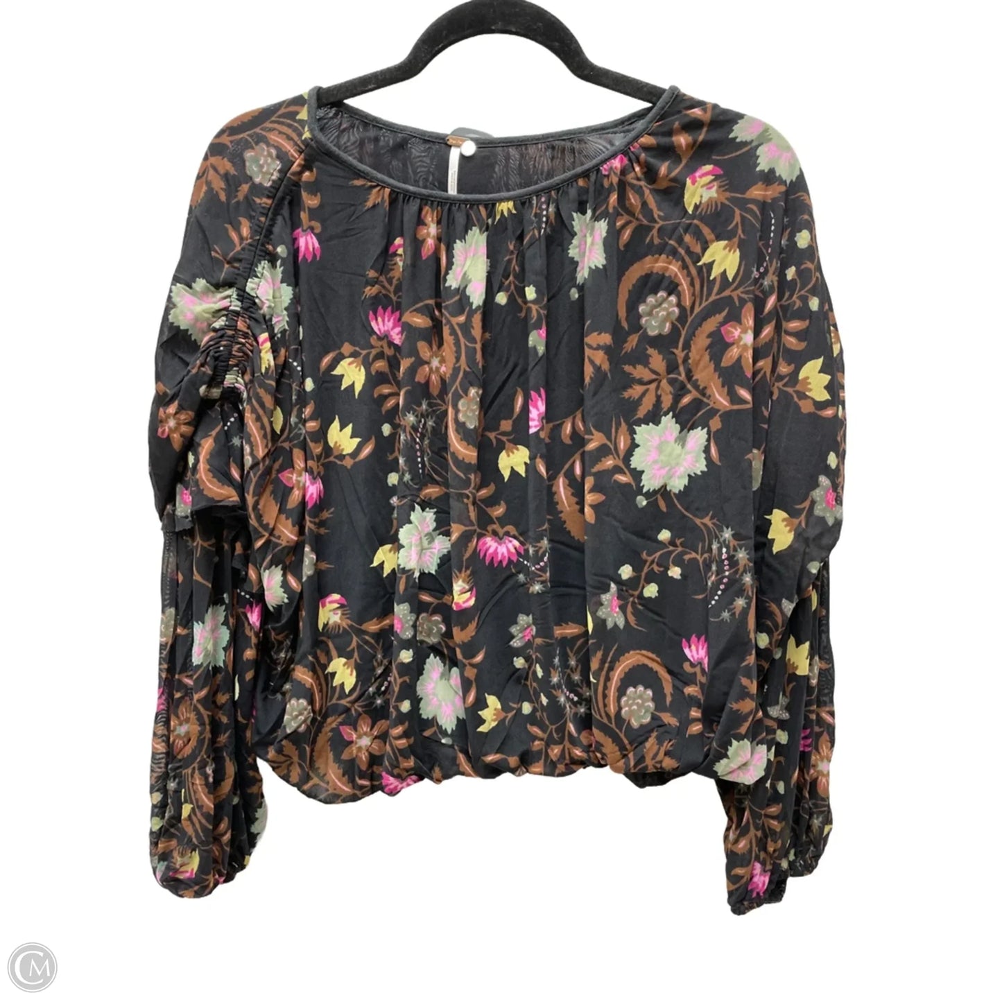 Top Long Sleeve By Free People In Floral Print, Size: S