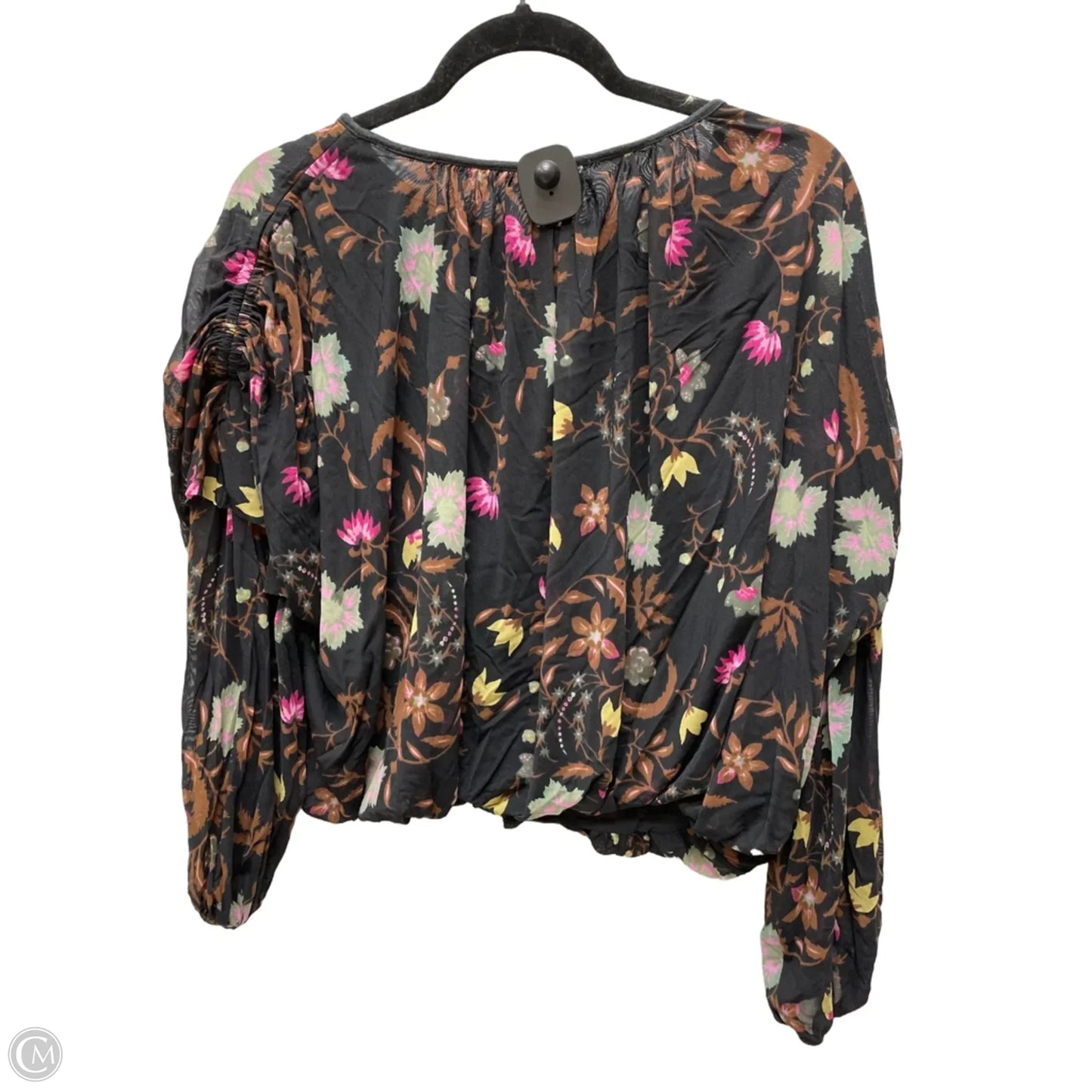 Top Long Sleeve By Free People In Floral Print, Size: S