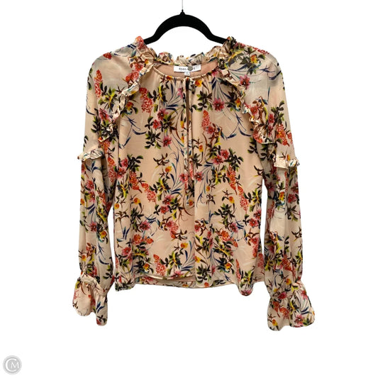 Blouse Long Sleeve By Rose And Olive In Floral Print, Size: Xs