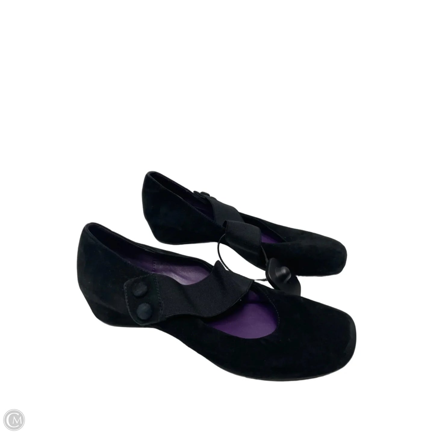 Shoes Heels Wedge By Vaneli In Black, Size: 7.5