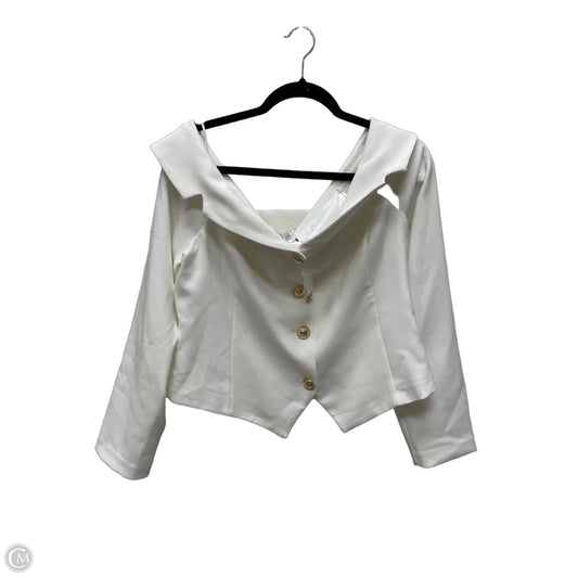 Blouse Long Sleeve By Endless Rose In Cream, Size: Xl