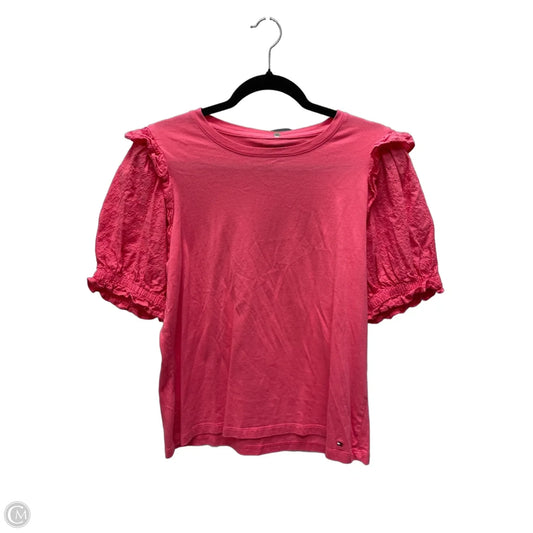Top Short Sleeve By Tommy Hilfiger In Pink, Size: L