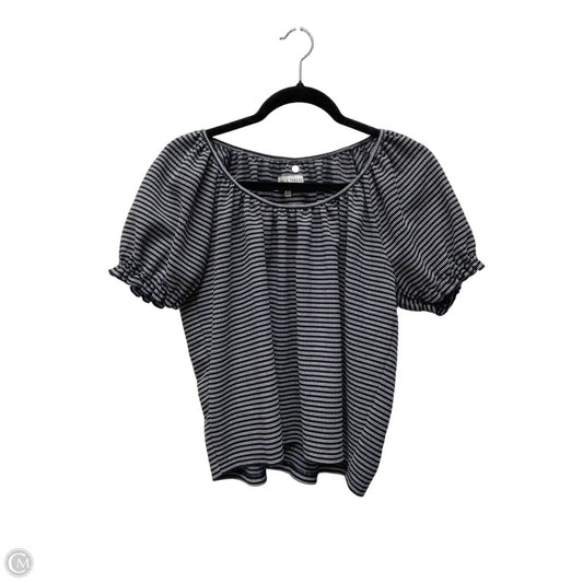 Top Short Sleeve By Madewell In Striped Pattern, Size: M