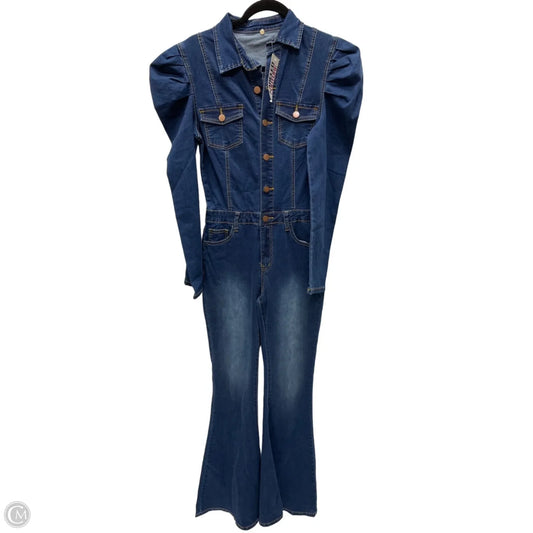 Jumpsuit By Labeled Couture In Blue Denim, Size: S