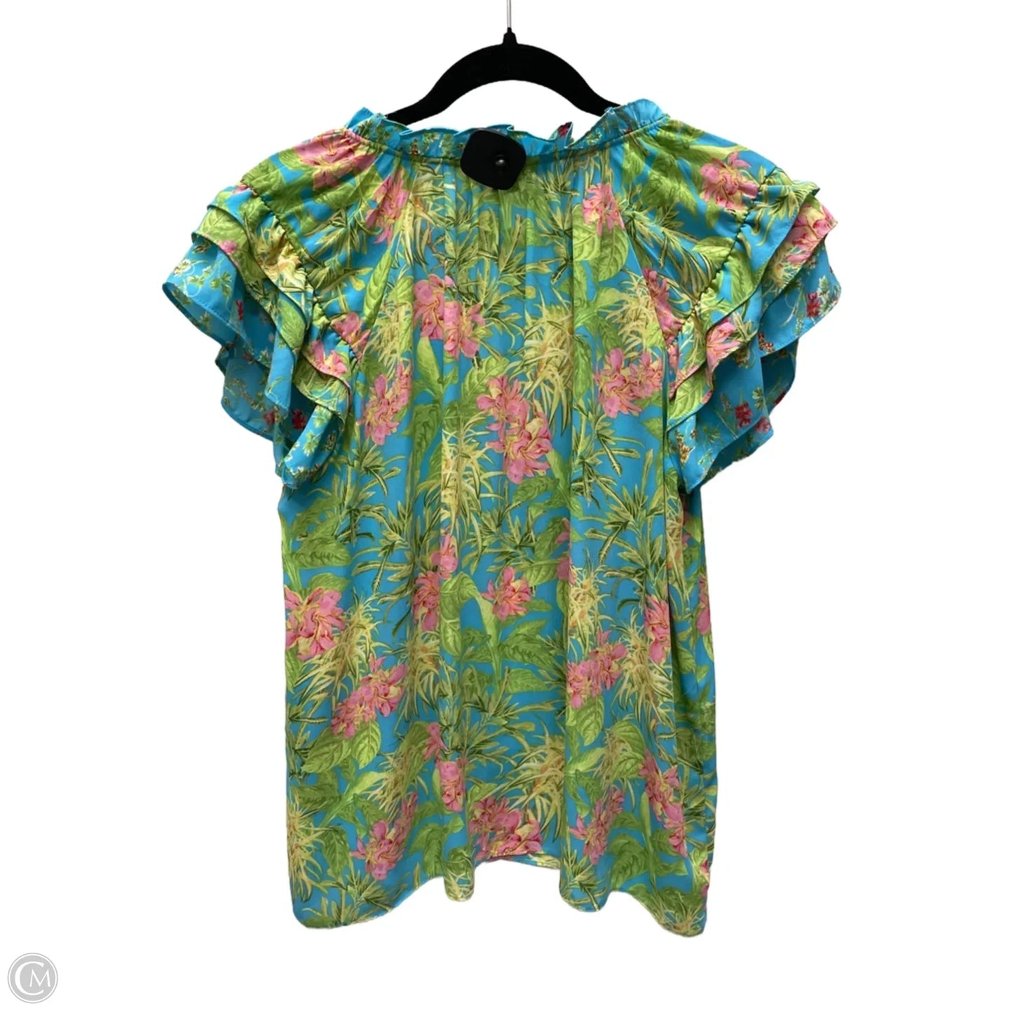 Blouse Short Sleeve By Rose And Olive In Floral Print, Size: L